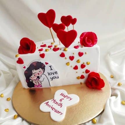 6 month anniversary cake