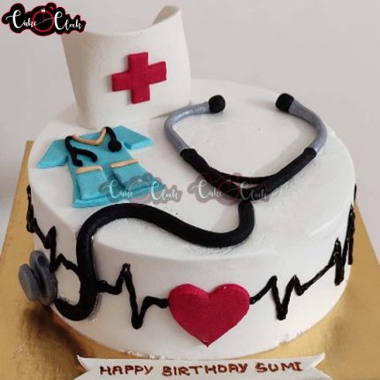 Congrats Doctor Theme Cake