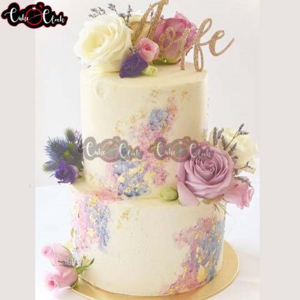 2 tier decent anniversary cake