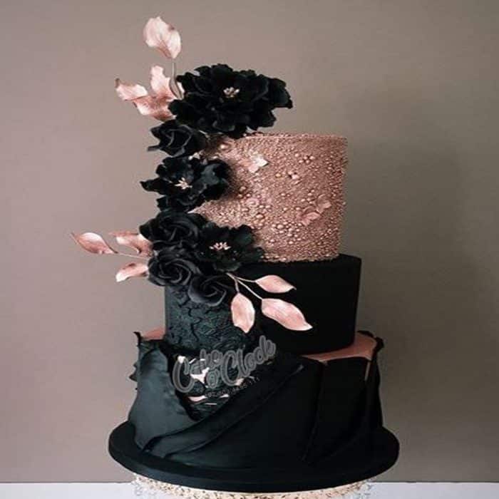 rose gold and black